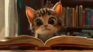 猫猫在读书